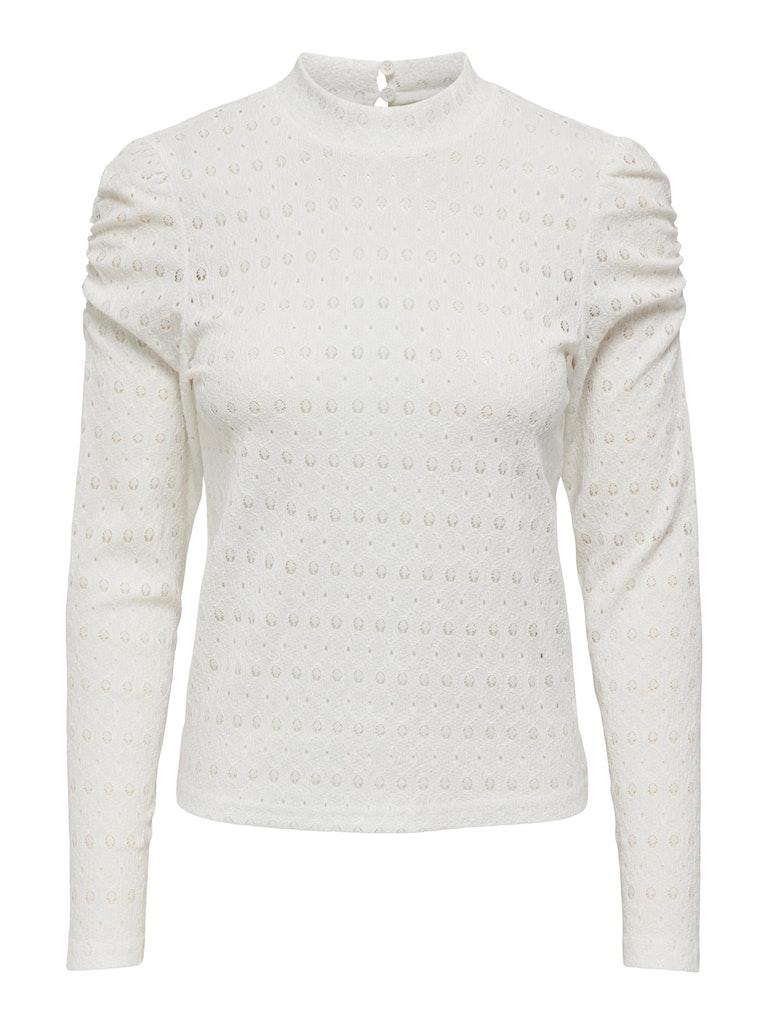 Only Blouse Onlrosaline L/s Puff Top Jrs 15285484 Cloud Dancer Dames Maat - XL