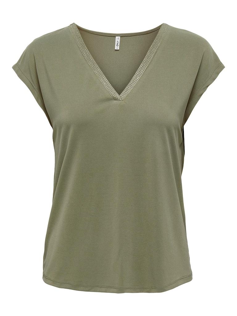ONLY ONLFREE S/S MODAL STITCH TOP JRS Dames Top - Maat S