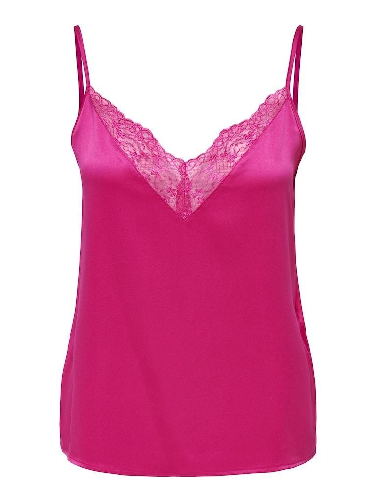Only ONLVICTORIA SL LACE MIX SINGLET - Very B Pink