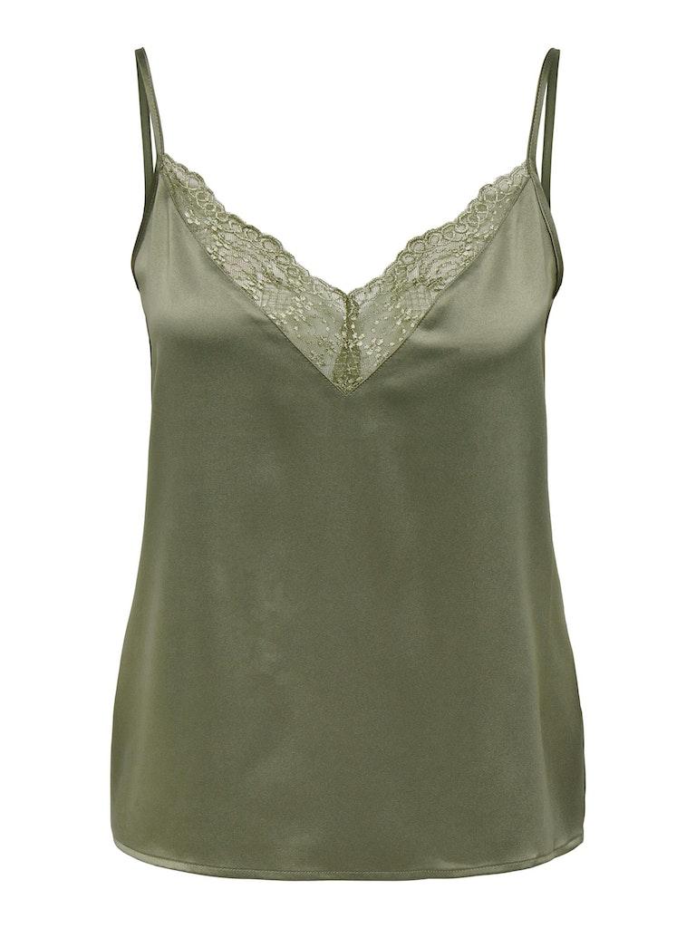 ONLY ONLVICTORIA SL LACE MIX SINGLET WVN Dames Top - Maat XS