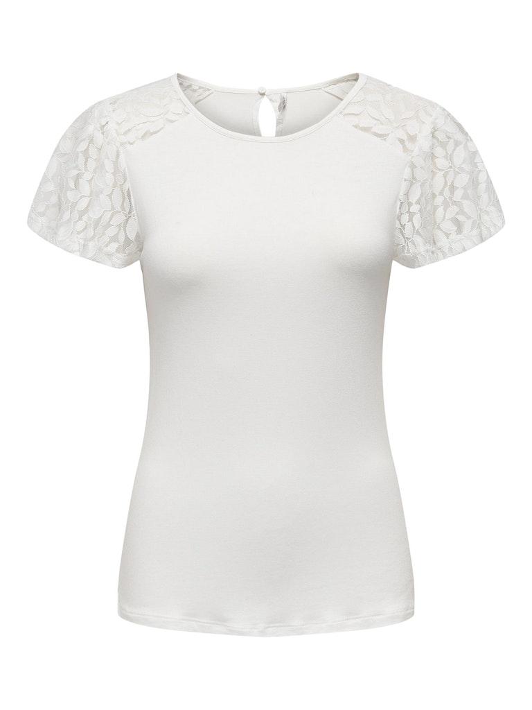 Only Onlkanye S/s Lace Mix Top Jrs