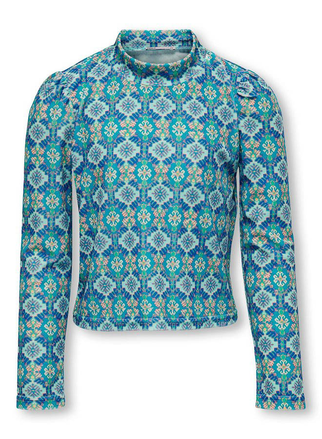 Only Kogsiri Velvet Puff High Neck Top P: