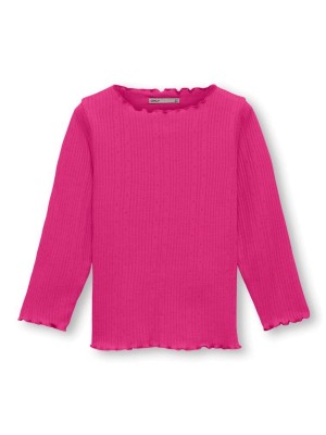 ONLY:KIDS ONLY KMGMIMI WAVE LS  SHIRT WVN Very Berry | Freewear KMGMIMI WAVE LS  SHIRT WVN - www.freewear.nl - Freewear