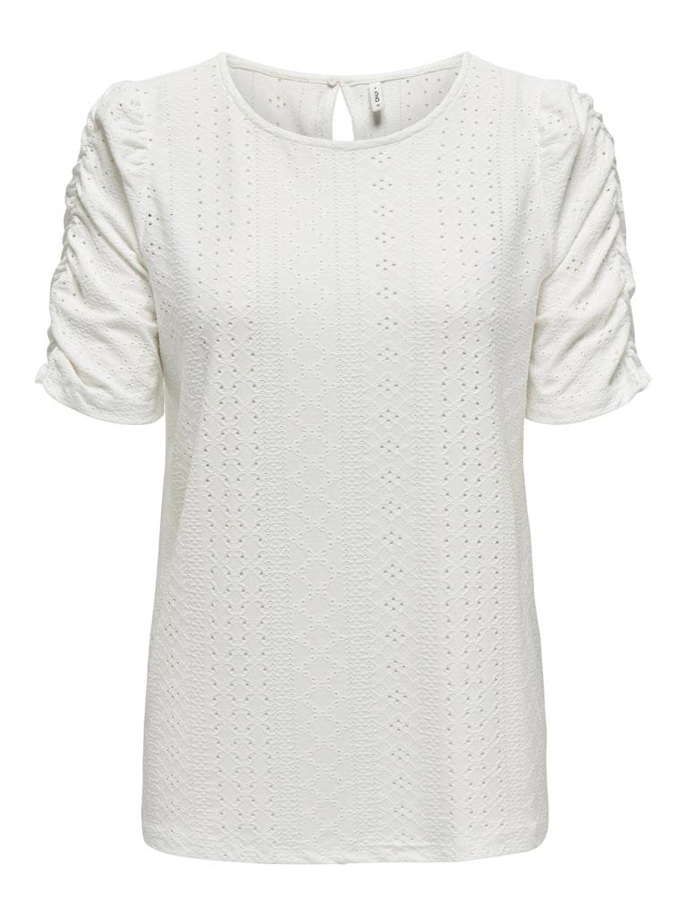ONLY ONLSANDRA S/S PUFF TOP JRS Dames Top - Maat M