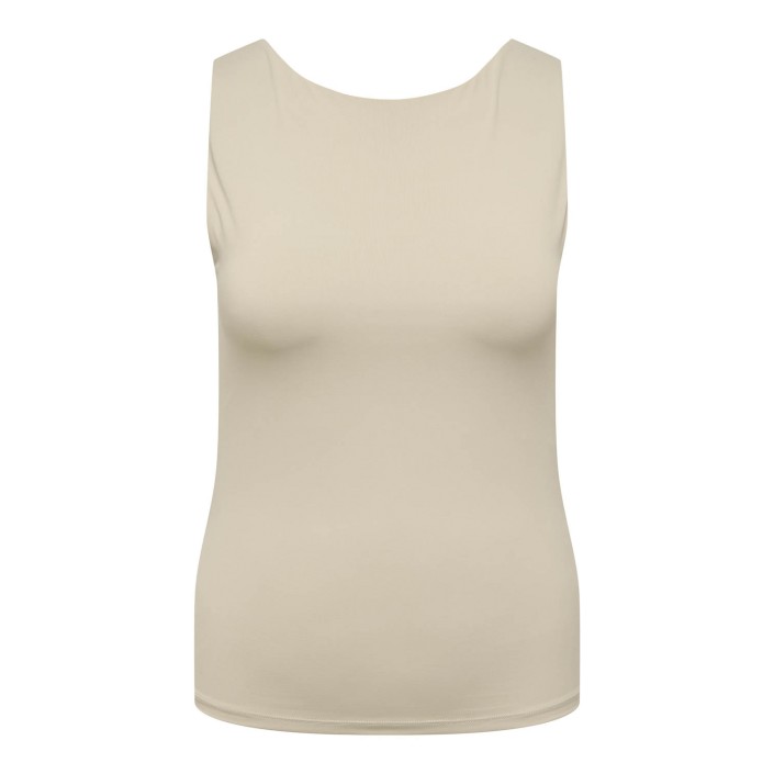 Carmakoma CAREA S/L 2-WAYS FIT TOP JRS Pure Cashmere | Freewear CAREA S/L 2-WAYS FIT TOP JRS - www.freewear.nl - Freewear