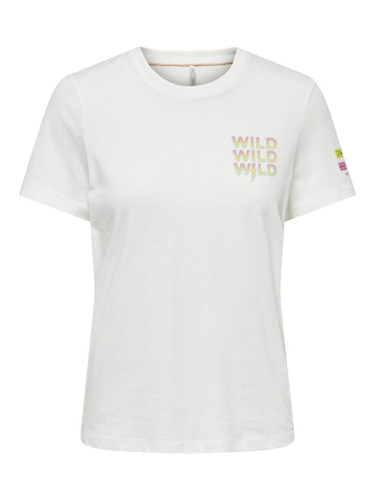 Only T-shirt Onljen Reg S/s Tour Top Box Jrs 15291461 Cloud Dancer/grand Dames Maat - M