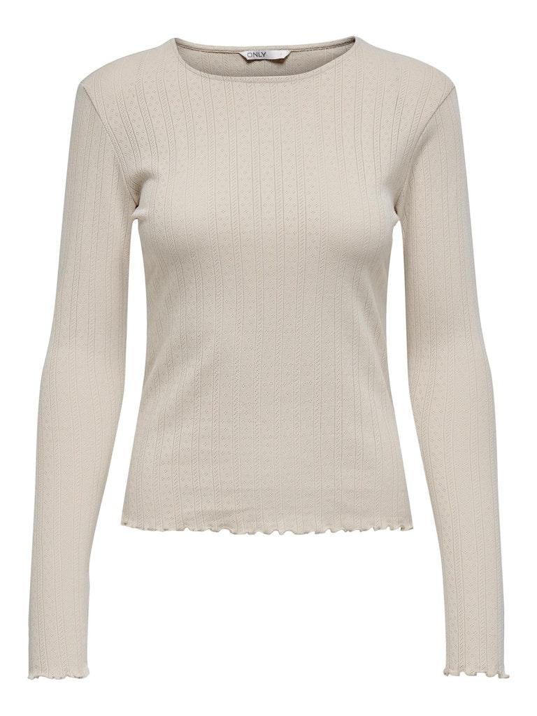 Shirt met lange mouwen en structuurmotief, model 'CARLOTTA'