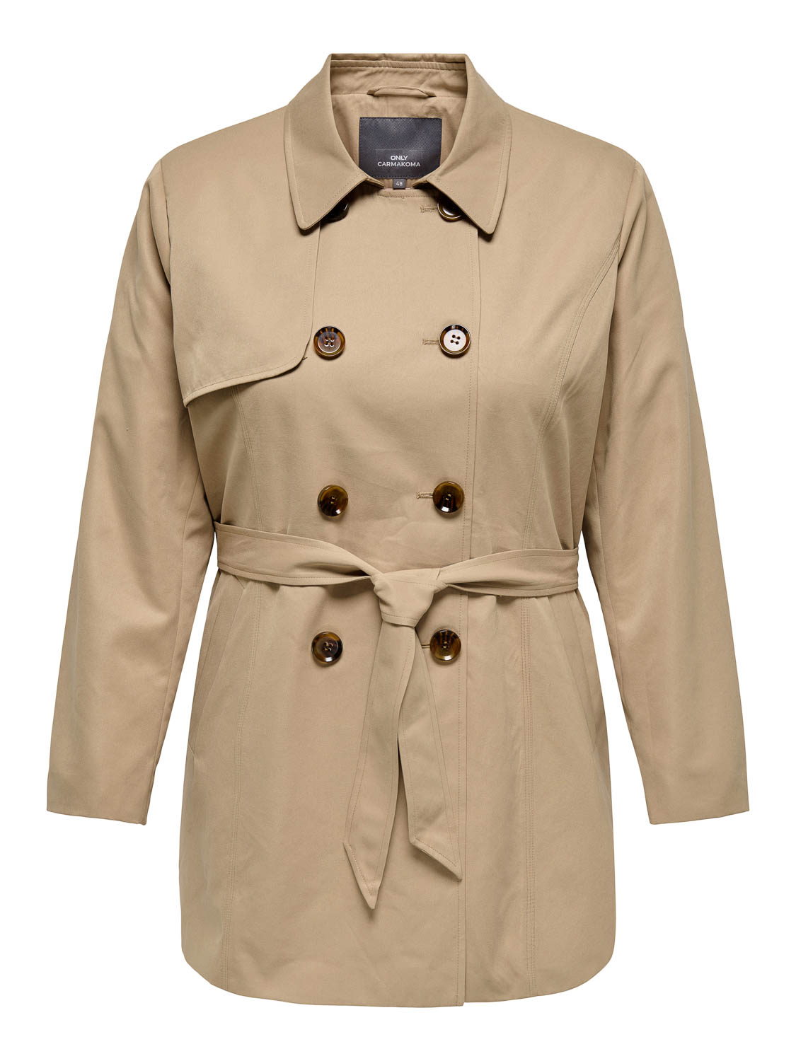 Valerie Trenchcoat voor vrouwen Only Carmakoma , Beige , Dames