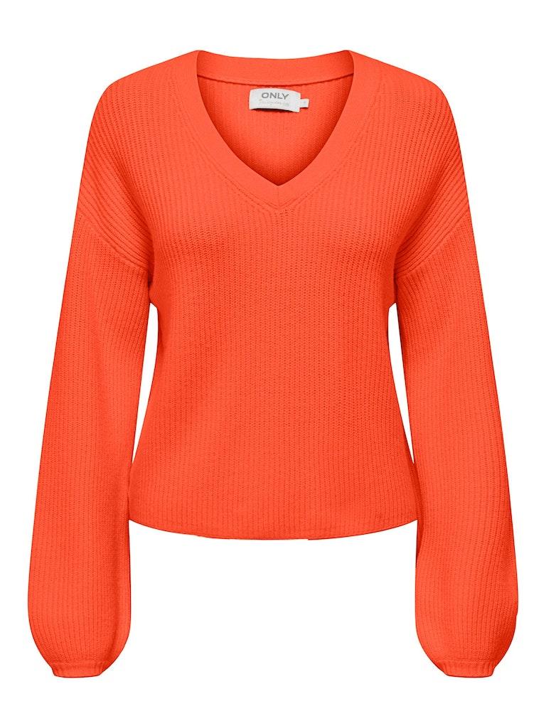 Only Trui Onlkatia Ls Loose Rib V-neck Cc Knt 15294086 Tigerlilly Dames Maat - M