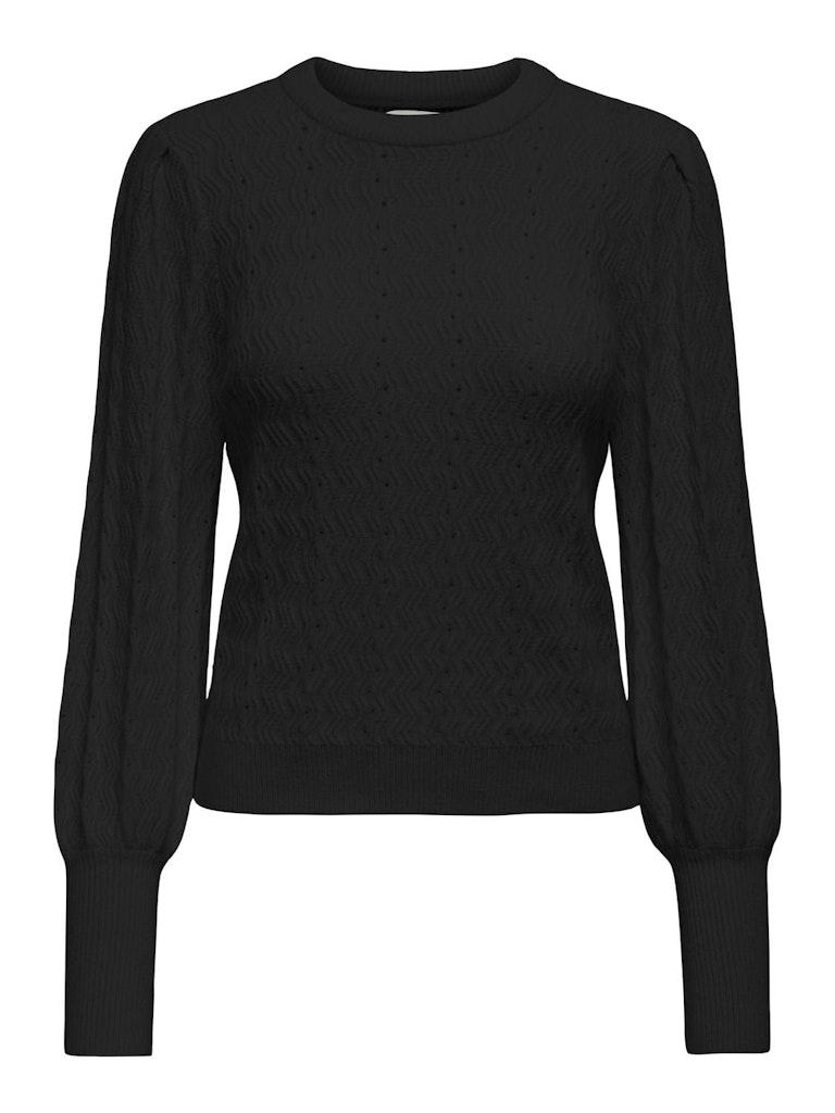 Only ONLKATIA LS STRUCT PUFF ON KNIT - Black Black