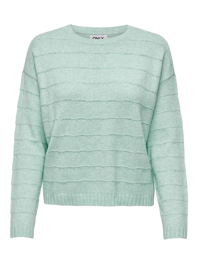 ONLY ONLKATIA LS STRUCT O-NECK CC KNT Dames Trui - Maat S