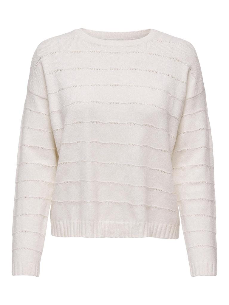 ONLY ONLKATIA LS STRUCT O-NECK CC KNT Dames Trui - Maat L