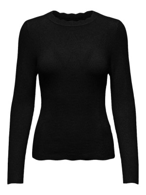 Only ONLMAI LS STRUCT O-NECK CC KNT Black | Freewear ONLMAI LS STRUCT O-NECK CC KNT - www.freewear.nl - Freewear