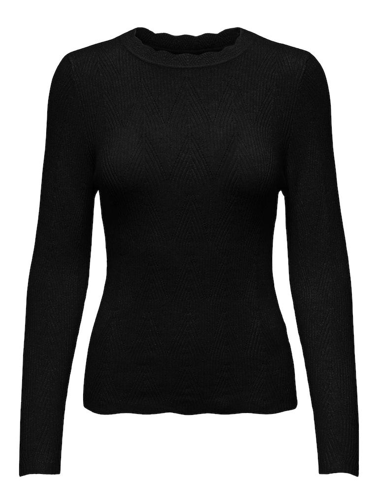Only Trui Onlmai Ls Struct O-neck Cc Knt 15294463 Black Dames Maat - L