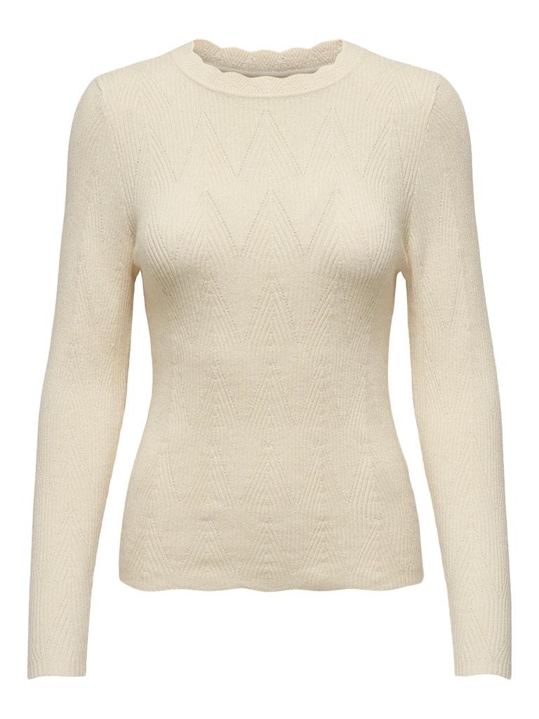Only Trui Onlmai Ls Struct O-neck Cc Knt 15294463 Whitecap Gray/melange Dames Maat - L