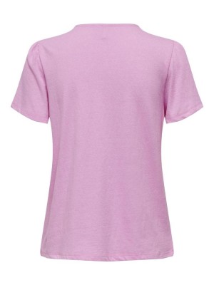 Only ONLBENITA S/S V-NECK TOP JRS Begonia Pink | Freewear ONLBENITA S/S V-NECK TOP JRS - www.freewear.nl - Freewear