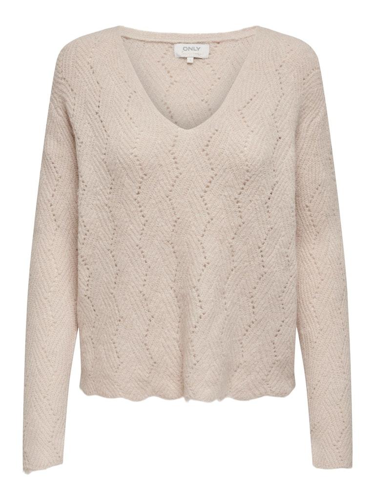 ONLY ONLEMILIA LS STRUCTURE VNECK CC KNT Dames Trui - Maat XS