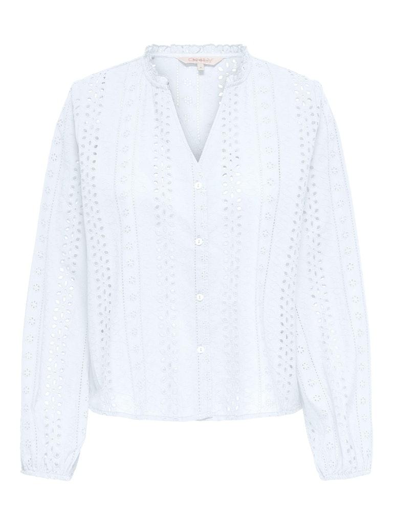ONLY ONLALFIE EMB LS SHIRT WVN NL Dames Blouse - Maat S