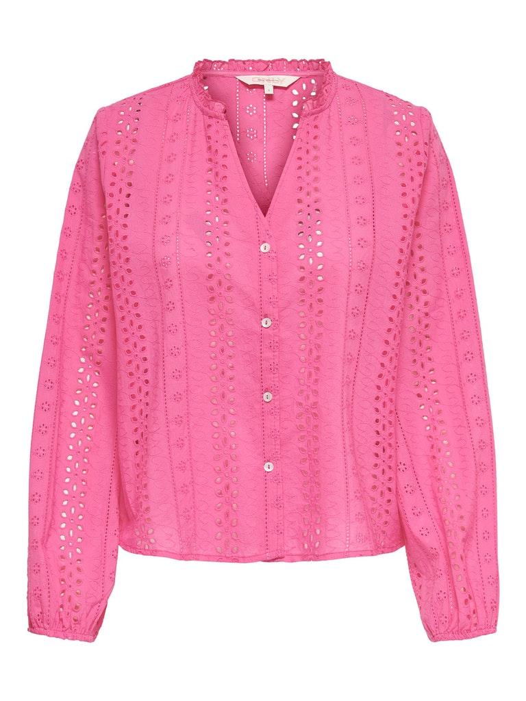 ONLY ONLALFIE EMB LS SHIRT WVN NL Dames Blouse - Maat L