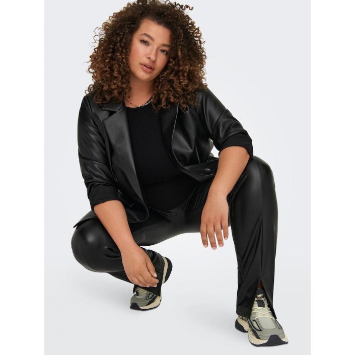 Carmakoma CARPAPAYA FAUX LEATH SLIT LEGGING C: Black | Freewear CARPAPAYA FAUX LEATH SLIT LEGGING C: - www.freewear.nl - Freewear