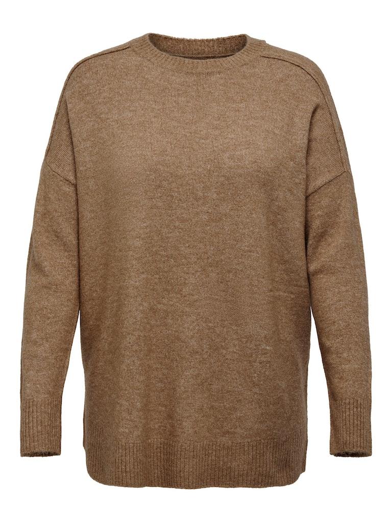 ONLY CARMAKOMA CAREMILIA LS LOOSE ONECK CC KNT Dames Trui - Maat L-50/52