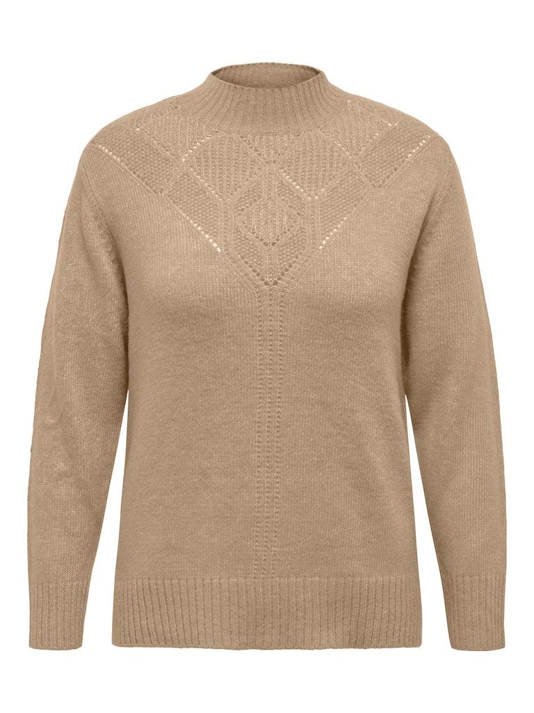 Only Carmakoma Carallie Pullover beige maat M 46/48