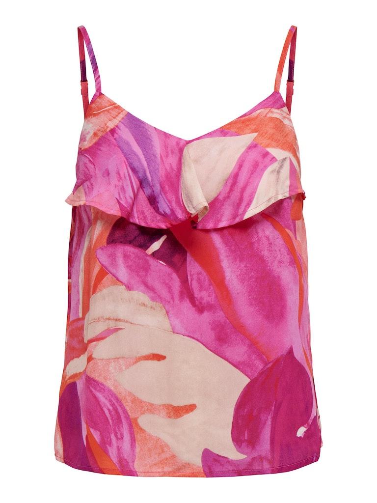 Only Onlalma Life Poly Frill Singlet Aop