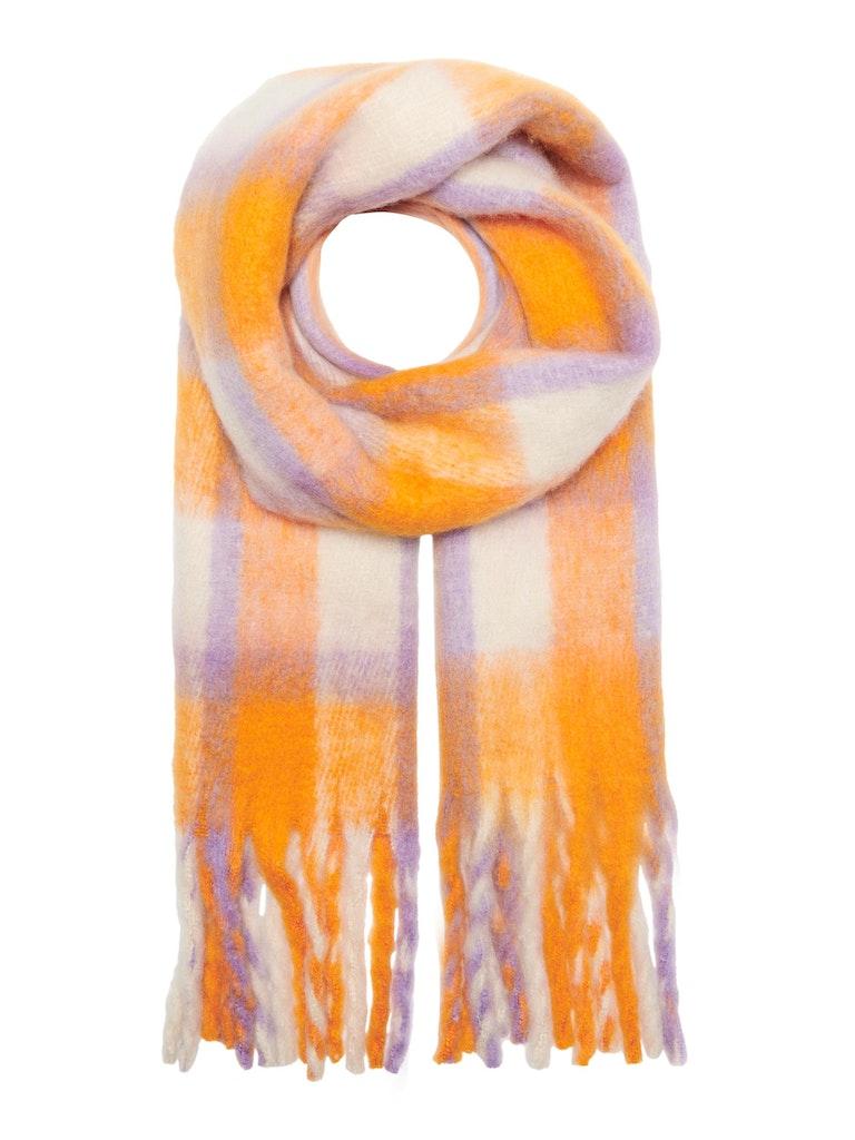 Onlmia check scarf cc - Russet orange