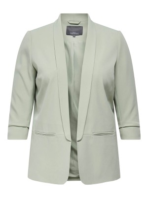 Carmakoma CARELLY 3/4 LIFE BLAZER TLR NOOS White Pepper/Melange | Freewear CARELLY 3/4 LIFE BLAZER TLR NOOS - www.freewear.nl - Freewear