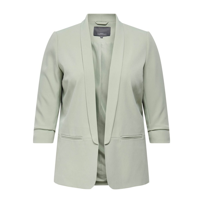 Carmakoma CARELLY 3/4 LIFE BLAZER TLR NOOS White Pepper/Melange | Freewear CARELLY 3/4 LIFE BLAZER TLR NOOS - www.freewear.nl - Freewear