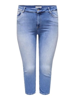 Carmakoma CARWILLY REG WAIST DNM CAPRI Light Medium Blue Denim | Freewear CARWILLY REG WAIST DNM CAPRI - www.freewear.nl - Freewear