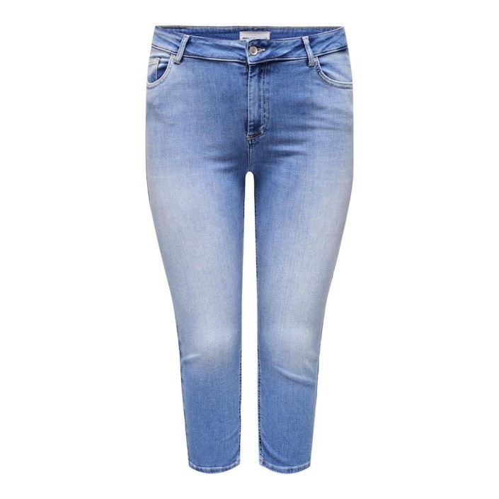 Carmakoma CARWILLY REG WAIST DNM CAPRI Light Medium Blue Denim | Freewear CARWILLY REG WAIST DNM CAPRI - www.freewear.nl - Freewear