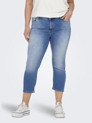 Carmakoma CARWILLY REG WAIST DNM CAPRI Light Medium Blue Denim | Freewear CARWILLY REG WAIST DNM CAPRI - www.freewear.nl - Freewear