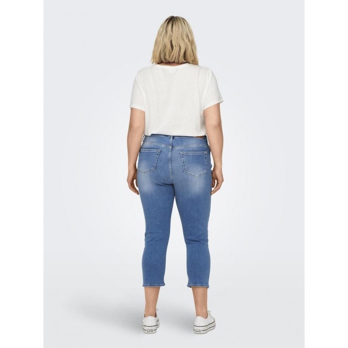 Carmakoma CARWILLY REG WAIST DNM CAPRI Light Medium Blue Denim | Freewear CARWILLY REG WAIST DNM CAPRI - www.freewear.nl - Freewear