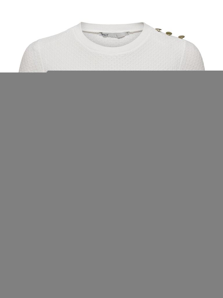 Only T-shirt Onlsally Ss Structure O-neck Knt 15301499 Cloud Dancer Dames Maat - S