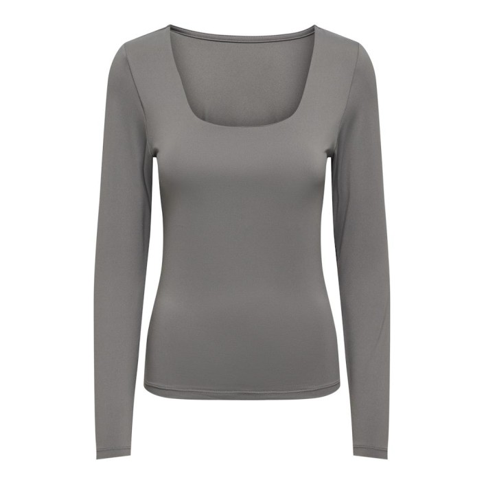 Only ONLEA L/S 2-WAY DEEP NECK TOP JRS N: Thunderstorm | Freewear ONLEA L/S 2-WAY DEEP NECK TOP JRS N: - www.freewear.nl - Freewear