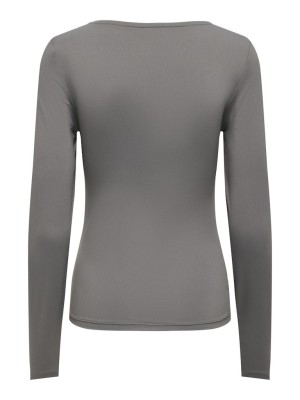 Only ONLEA L/S 2-WAY DEEP NECK TOP JRS N: Thunderstorm | Freewear ONLEA L/S 2-WAY DEEP NECK TOP JRS N: - www.freewear.nl - Freewear