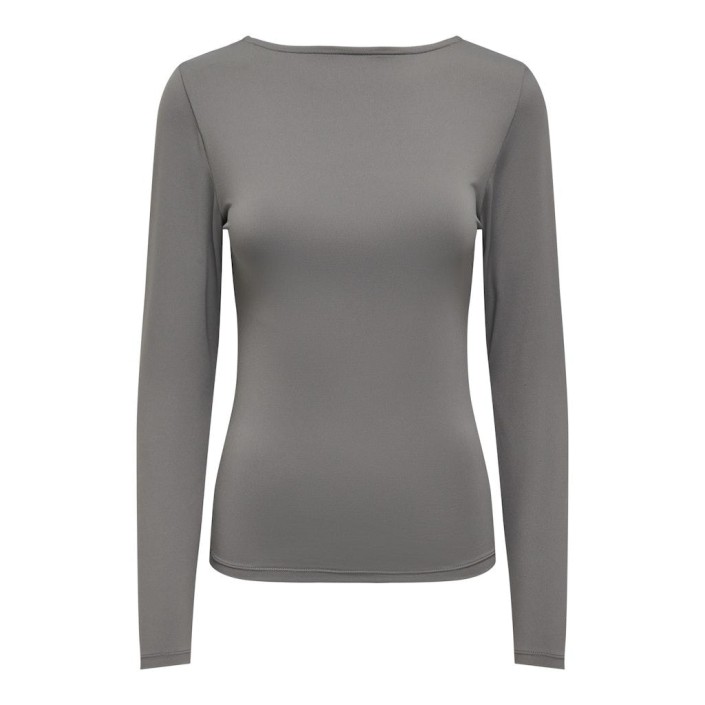 Only ONLEA L/S 2-WAY DEEP NECK TOP JRS N: Thunderstorm | Freewear ONLEA L/S 2-WAY DEEP NECK TOP JRS N: - www.freewear.nl - Freewear