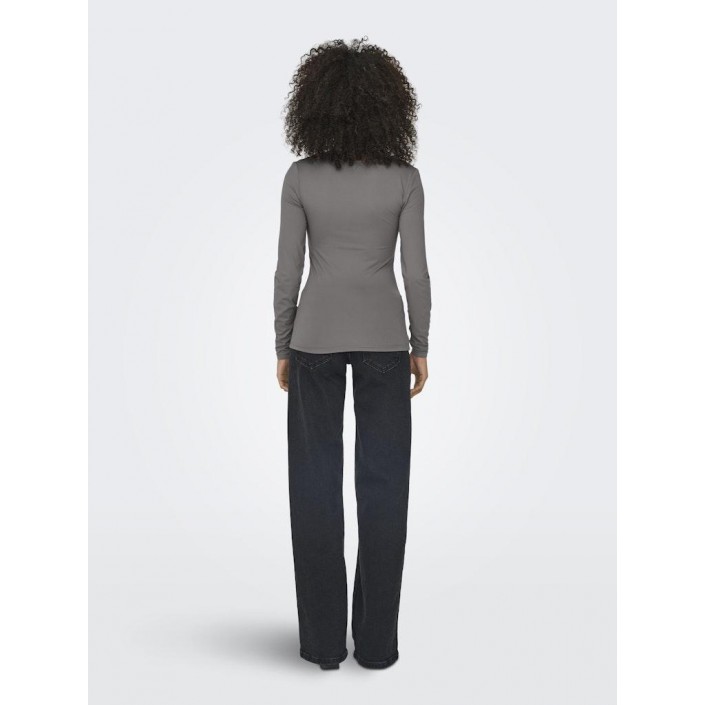 Only ONLEA L/S 2-WAY DEEP NECK TOP JRS N: Thunderstorm | Freewear ONLEA L/S 2-WAY DEEP NECK TOP JRS N: - www.freewear.nl - Freewear