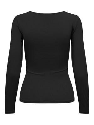 Only ONLEA L/S 2-WAY DEEP NECK TOP JRS N: Black | Freewear ONLEA L/S 2-WAY DEEP NECK TOP JRS N: - www.freewear.nl - Freewear