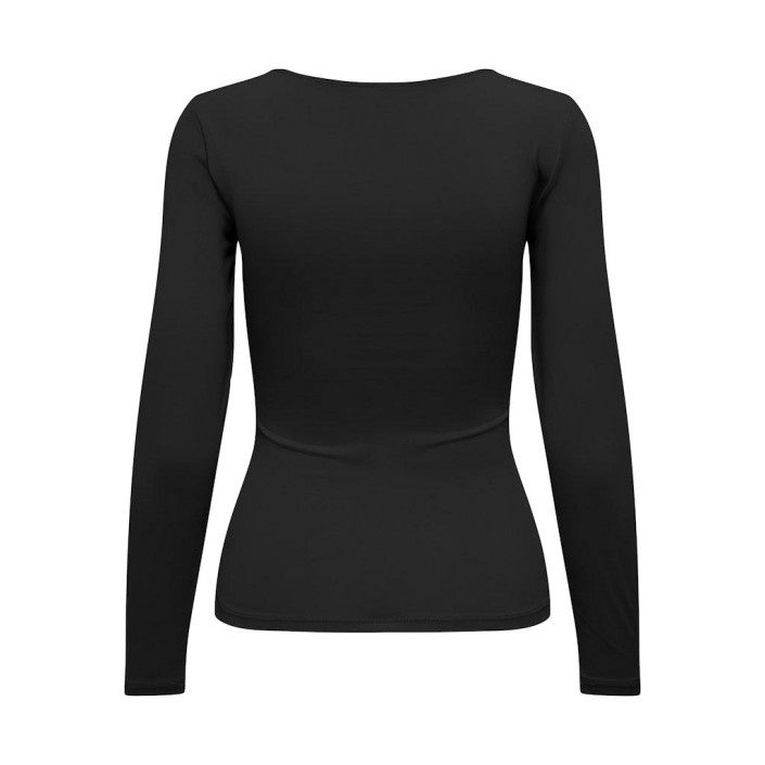 Only ONLEA L/S 2-WAY DEEP NECK TOP JRS N: Black | Freewear ONLEA L/S 2-WAY DEEP NECK TOP JRS N: - www.freewear.nl - Freewear