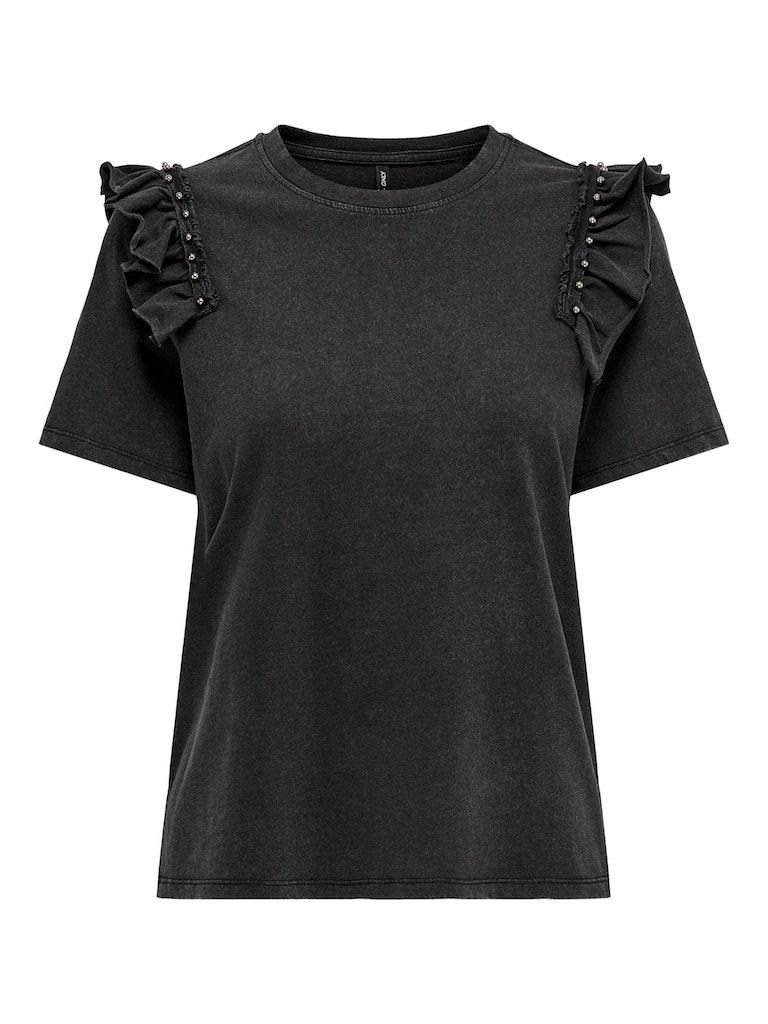 Only Onlrebelle S/s Frill Top Jrs