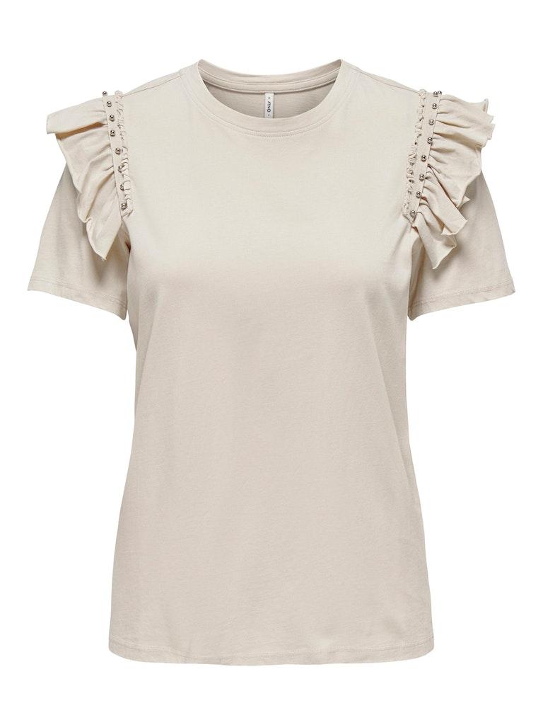 Only Onlrebelle S/s Frill Top Jrs