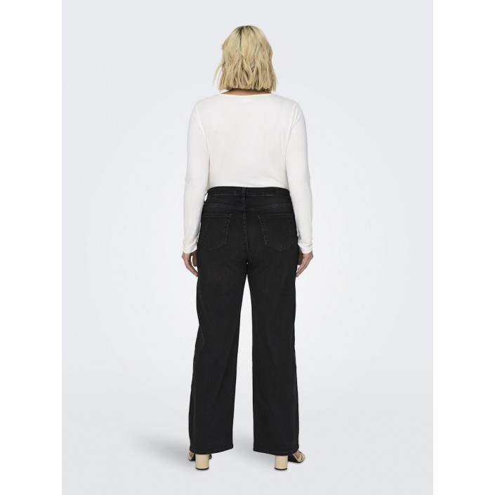 Carmakoma CARWILLY HW WIDE JEANS CRO1099 NOOS Black Denim | Freewear CARWILLY HW WIDE JEANS CRO1099 NOOS - www.freewear.nl - Freewear