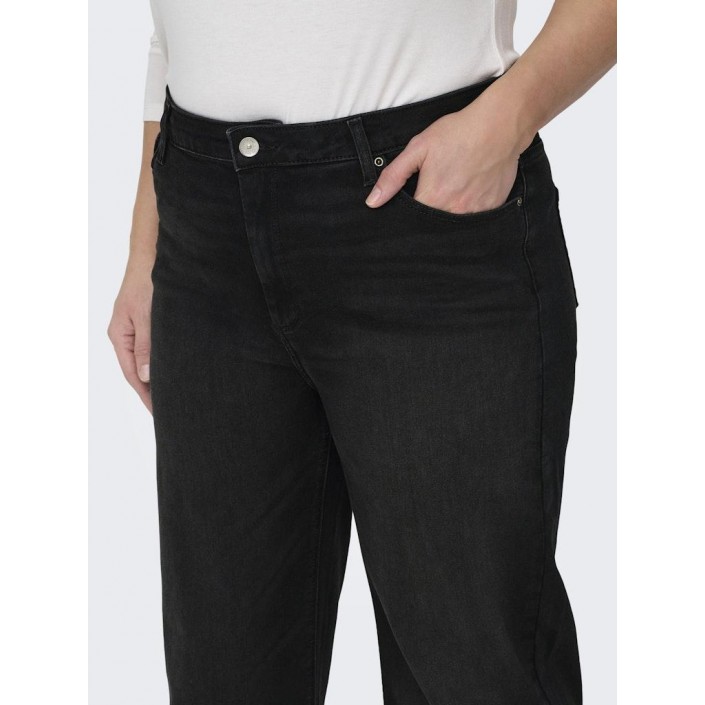 Carmakoma CARWILLY HW WIDE JEANS CRO1099 NOOS Black Denim | Freewear CARWILLY HW WIDE JEANS CRO1099 NOOS - www.freewear.nl - Freewear