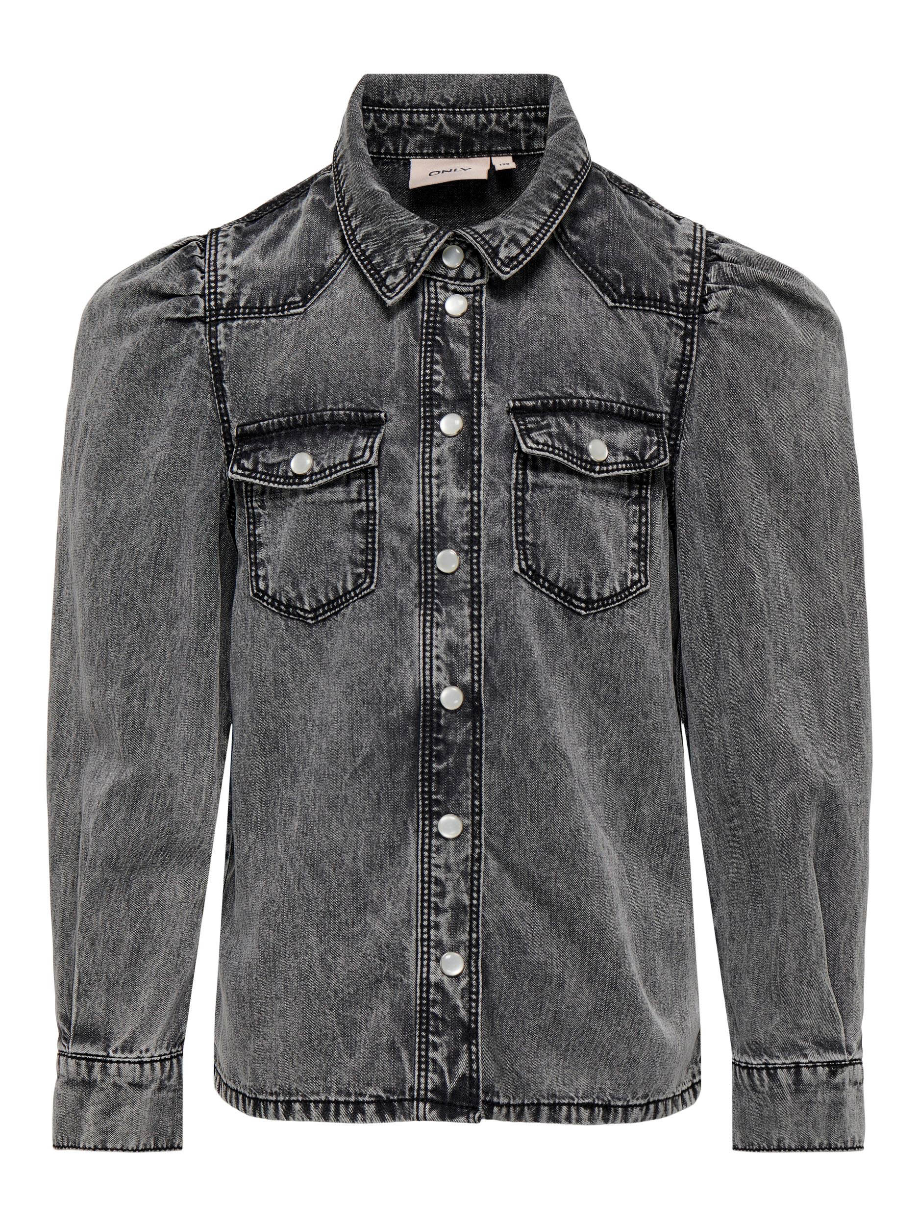 ONLY KOGRICKY LS DNM SHIRT QYT Meisjes Blouse - Maat 164