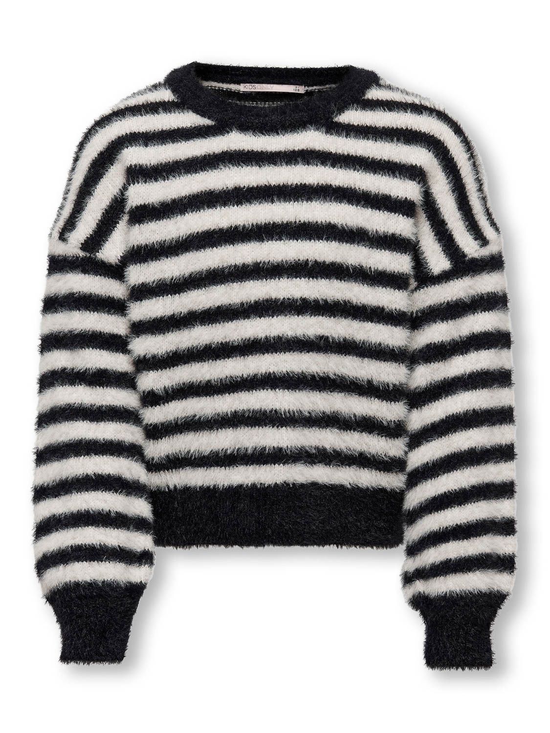 Kids Only Trui Kognewpiumo L/s Pullover Cp Knt Noo 15306452 Black Stripes/ Egret Dames Maat - W110 X L116