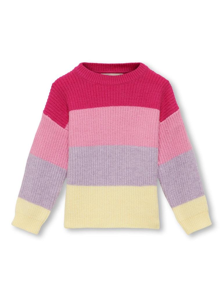 ONLY KMGNEWSANDY L/S STRIPE PULLOVER KNT Meisjes Trui - Maat 110