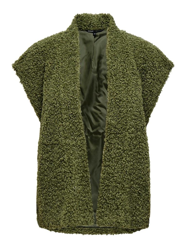 Only Vest Onlnaya Teddy Waistcoat Otw 15306594 Winter Moss Dames Maat - S