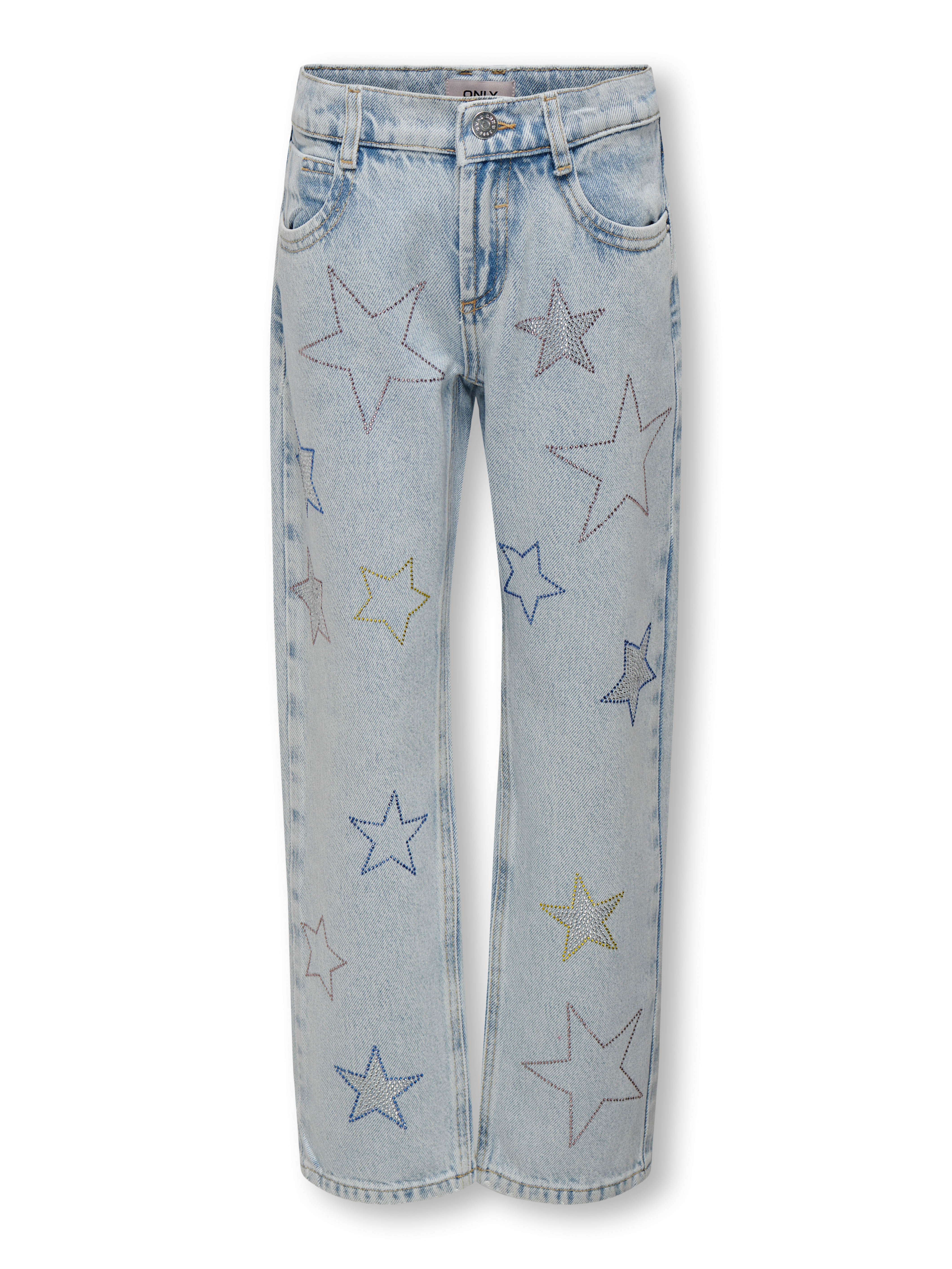 ONLY KOGCARLY DAD STRAIGHT STAR DNM JEANS Meisjes Jeans - Maat 128